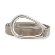 Wit Suède Riem met Goudkleurige Hardware Brunello Cucinelli , White , ...