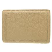 Pre-owned Leather wallets Louis Vuitton Vintage , Beige , Dames