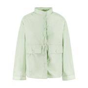 Nylon Blouson Jas met Grote Zakken Aspesi , Green , Dames