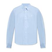 Shirt met logo Ami Paris , Blue , Heren