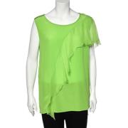 Pre-owned Silk tops Versace Pre-owned , Green , Dames
