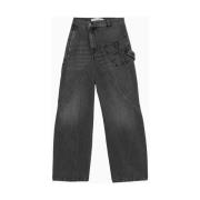 Italiaanse Twisted Workwear Jeans JW Anderson , Gray , Dames