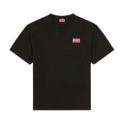 Zwart Logo T-shirt met Kenzo Paris Print Kenzo , Black , Heren