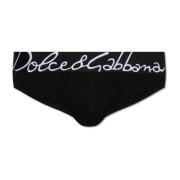 Slip met logo Dolce & Gabbana , Black , Heren