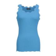 Babette Zijden Kant Top Rosemunde , Blue , Dames