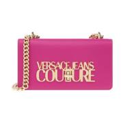 Schoudertas met logo Versace Jeans Couture , Pink , Dames