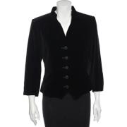 Pre-owned Cotton outerwear Yves Saint Laurent Vintage , Black , Dames