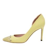 Pre-owned Leather heels Gucci Vintage , Yellow , Dames