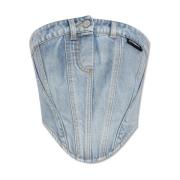 Denim korsettop Vetements , Blue , Dames