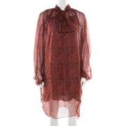 Pre-owned Silk dresses Yves Saint Laurent Vintage , Red , Dames