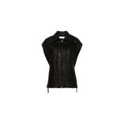 Zwart Zebra Print Alina Vest IRO , Black , Dames
