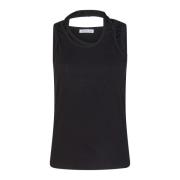 Minimalistische Dubbele Top Designers Remix , Black , Dames