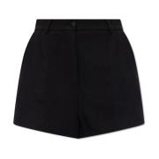 Wol hoge taille shorts Dolce & Gabbana , Black , Dames
