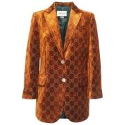 Pre-owned Velvet outerwear Gucci Vintage , Brown , Dames