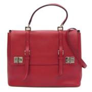 Pre-owned Leather totes Prada Vintage , Red , Dames