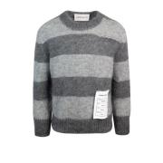 Regular Fit Crew Neck Sweaters Amaránto , Gray , Heren