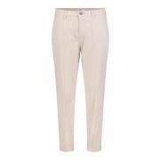 Stijlvolle Stretch Gabardine Chino`s voor vrouwen MAC , Beige , Dames