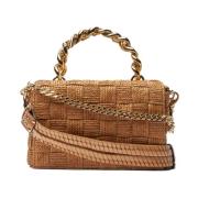 Hanoi Vegan Leren Tas Casadei , Brown , Dames