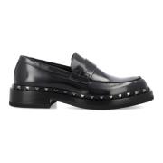 Zwarte Rockstud Loafer Herenschoenen Valentino Garavani , Black , Here...