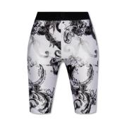 Shorts met logo Versace Jeans Couture , Gray , Dames