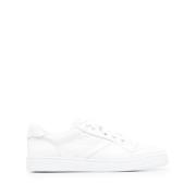 Premium Leren Lage Sneakers voor Heren Doucal's , White , Heren
