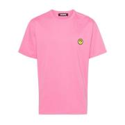 Stijlvol gezichtsmotief Jersey T-shirt Barrow , Pink , Heren