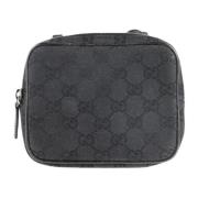 Pre-owned Canvas shoulder-bags Gucci Vintage , Black , Dames