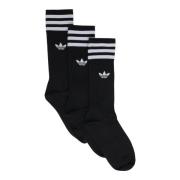 Zwarte sportsokken met Trefoil-design Adidas , Black , Unisex