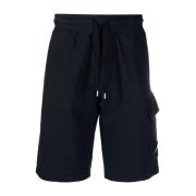 Blauwe Casual Shorts met Cargo Zak C.p. Company , Blue , Heren