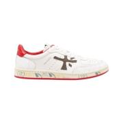 Clay6777 Wit Logo Contrast Bruin Sneakers Premiata , White , Heren