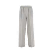 Wide Trousers Le Tricot Perugia , Gray , Dames