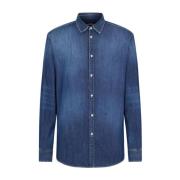 Blauwe Relax Dan Shirt Dsquared2 , Blue , Heren