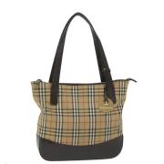 Pre-owned Canvas handbags Burberry Vintage , Beige , Dames