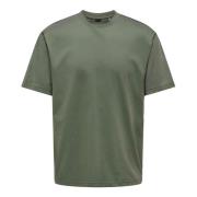 Stijlvol Grijs T-shirt Only & Sons , Gray , Heren