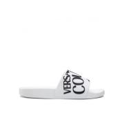 Witte Versace Slippers Versace Jeans Couture , White , Dames