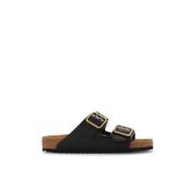 ‘Arizona Bold Gap’ slides Birkenstock , Black , Heren