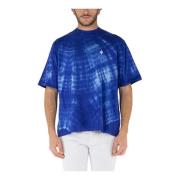 Soundwaves Over T-Shirt Marcelo Burlon , Blue , Heren