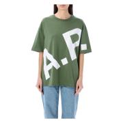 Lisandre T-Shirt, Grijs/Groen, Unisex A.p.c. , Green , Dames