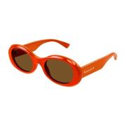Gele Oranje Zonnebril voor Vrouwen Gucci , Multicolor , Dames