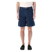 Indigo Wassen Denim Shorts A.p.c. , Blue , Heren