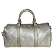 Pre-owned Leather travel-bags Gucci Vintage , Gray , Dames