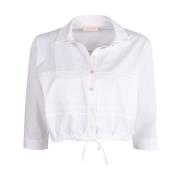 Elegante Coimbra Blouse met Intricate Broderie March23 , White , Dames
