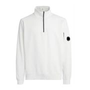 Sweatshirt met halve rits en Lens-detail C.p. Company , White , Heren