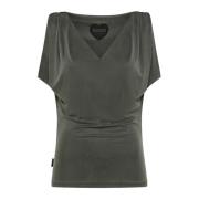 MM V-Hals T-Shirt RRD , Gray , Dames