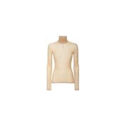 Gele Wol Gauze Coltrui Trui Max Mara , Beige , Dames