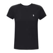Zwarte Polo T-shirt met Iconisch Logo voor Dames Ralph Lauren , Black ...