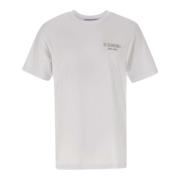 Heren Wit Katoenen T-shirt met Logo Iceberg , White , Heren