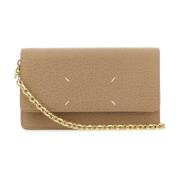 Antiek Roze Leren Clutch Maison Margiela , Beige , Dames