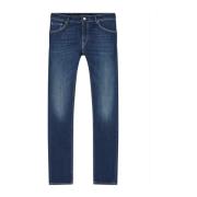 Slim Fit Denim Jeans Hand Picked , Blue , Heren