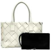 Pre-owned Leather totes Bottega Veneta Vintage , White , Dames